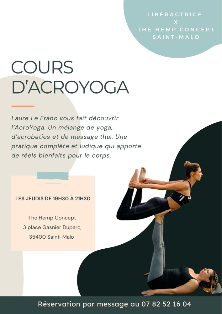 Cours d'Acroyoga à Saint-Malo - Libéractrice